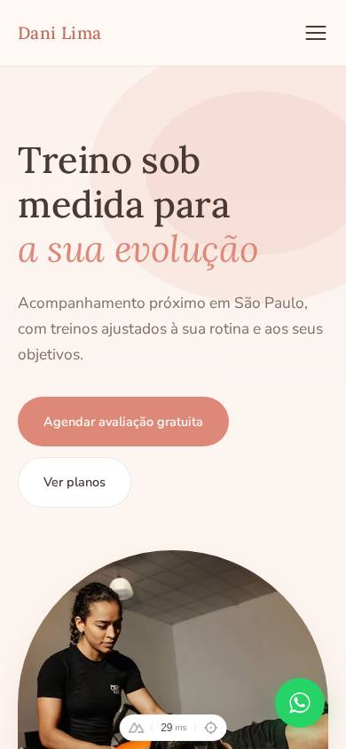 Modelo Feminina Rosé, versão celular