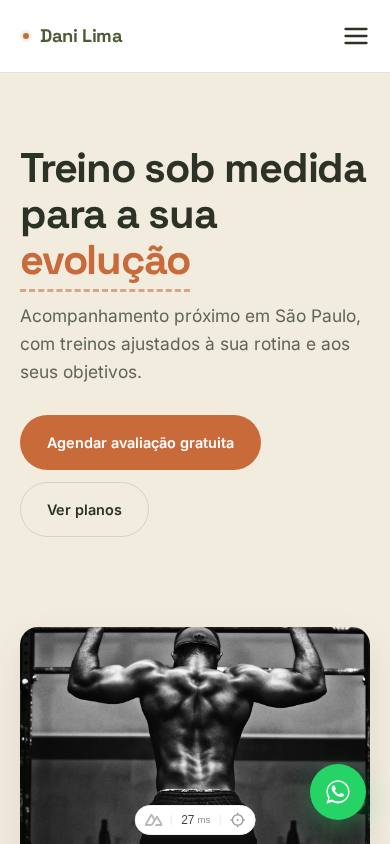 Modelo Outdoor Movement, versão celular