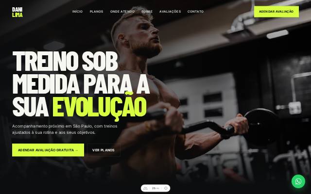 Modelo Premium Dark, versão computador