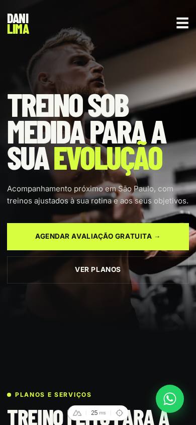 Modelo Premium Dark, versão celular