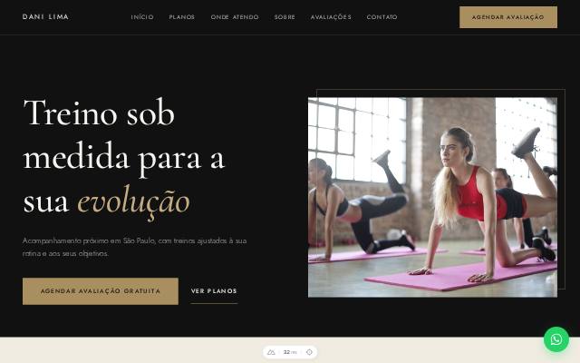 Modelo Premium Minimalista, versão computador