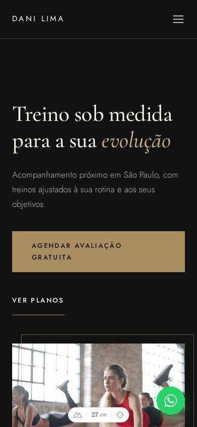 Modelo Premium Minimalista, versão celular